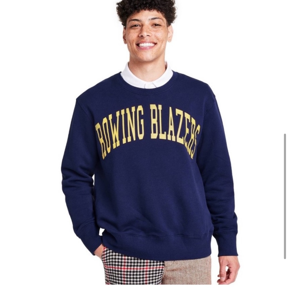 Rowing Blazers Crew Neck Sweatshirt Navy Blue Mens Size XL